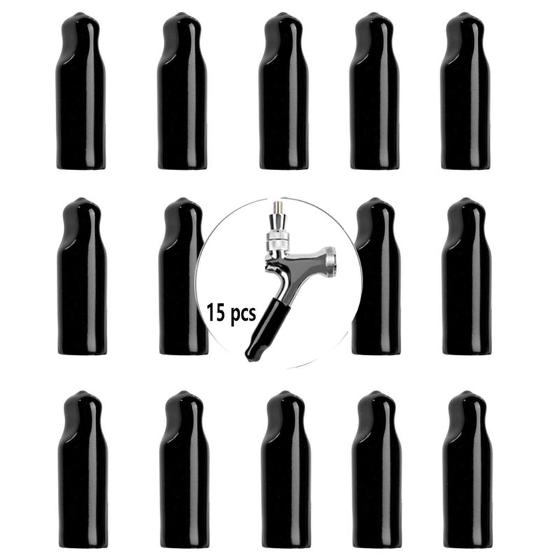 LEGERM 15 Beer Tap Cover Keg Cap Rubber Draft Faucet Soother Nipple Sanitary Covers - Image 1
